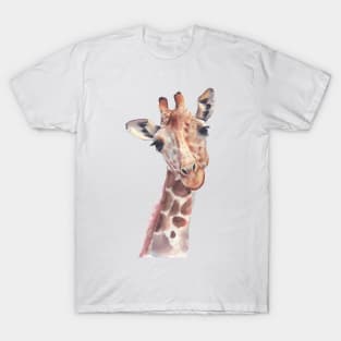 Watercolor giraffe illustration T-Shirt